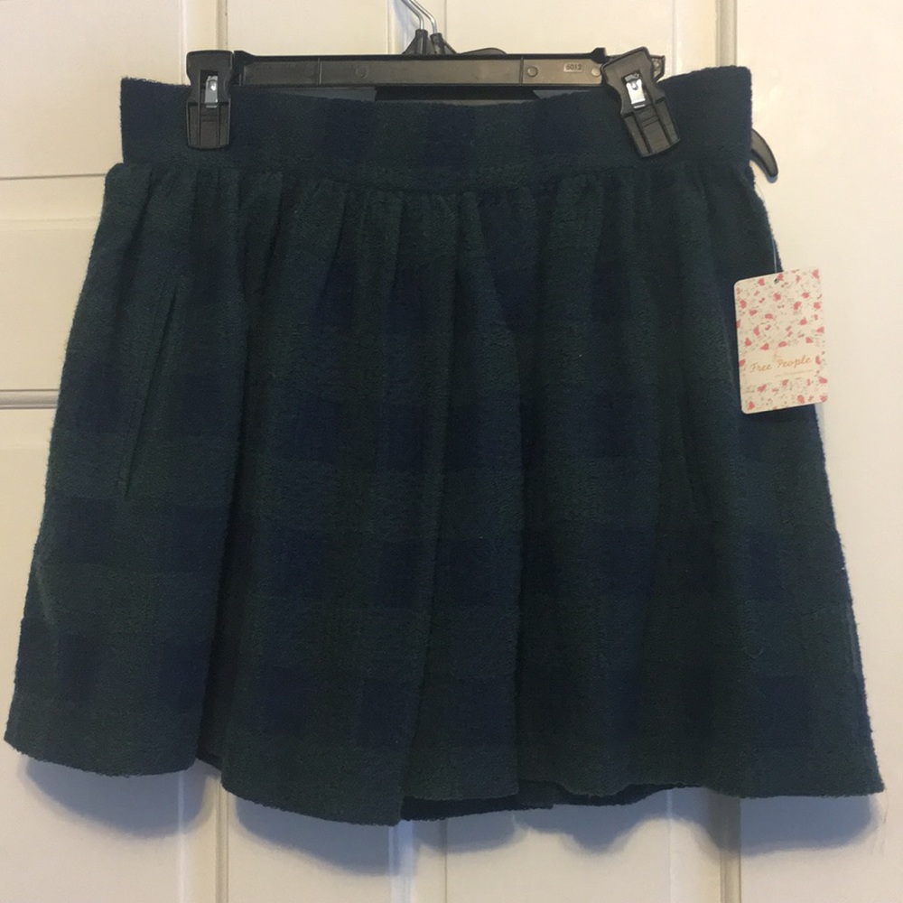 Free People plaid flaired Miniskirt